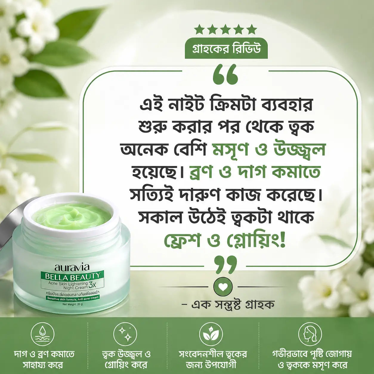 Auravia Acne Skin Lightening 3X Night Cream